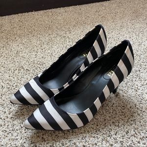 Black & White Striped a.n.a heels